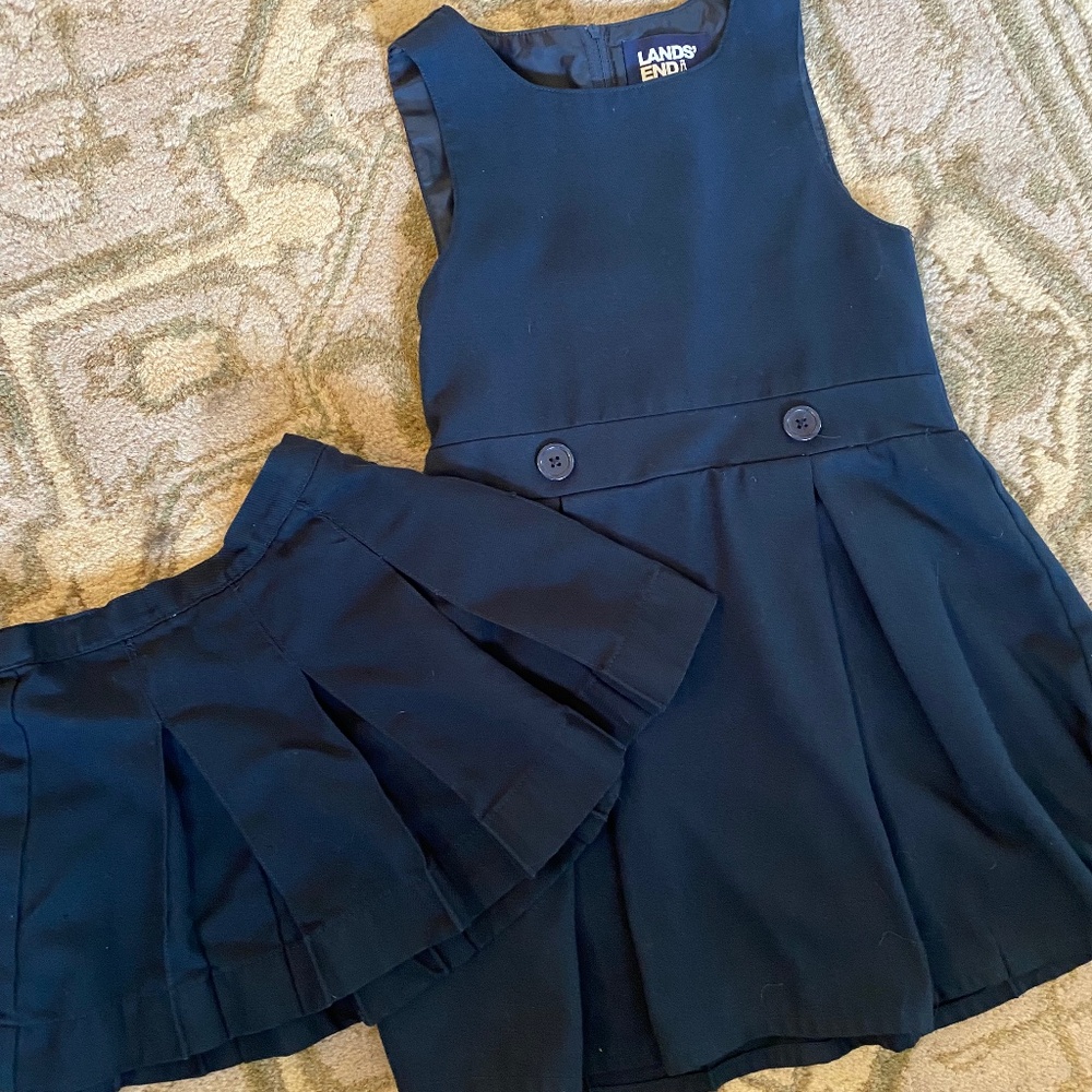Lands’ End Girls (6) Navy Uniform Bundle